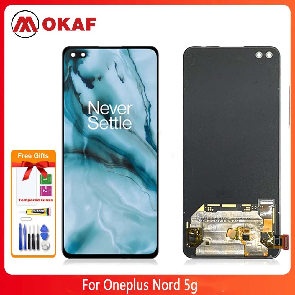 OKANFU New Original for Oneplus Nord 5g LCD Display Touch Screen Digitizer Assembly+ frame For OnePlus 8 NORD LCD For OnePlus Z
OKANFU New Original for Oneplus Nord 5g LCD Display Touch Screen Digitizer Assembly+ frame For OnePlus 8 NORD LCD For OnePlus Z