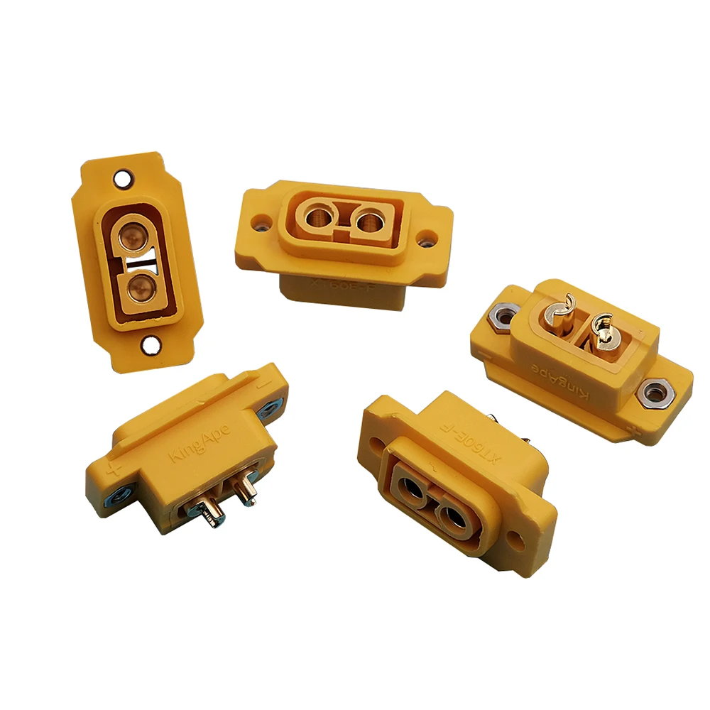 5PCS KingApe XT60E-F Female Plug High Current Lipo Battery Mountable Connector Brass Gold Plated For RC Models Multicopter
5PCS KingApe XT60E-F Female Plug High Current Lipo Battery Mountable Connector Brass Gold Plated For RC Models Multicopter