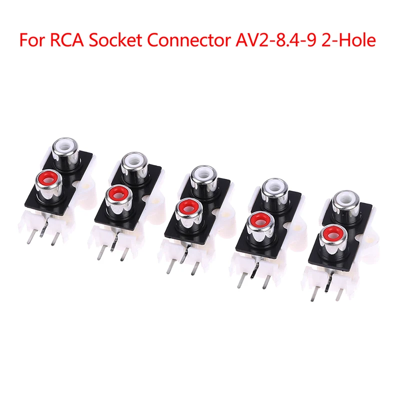 5Pcs RCA Socket Connector AV2-8.4-9 2-Hole Audio Connector Audio Connector Mother Socket Signal Audio Plug
5Pcs RCA Socket Connector AV2-8.4-9 2-Hole Audio Connector Audio Connector Mother Socket Signal Audio Plug