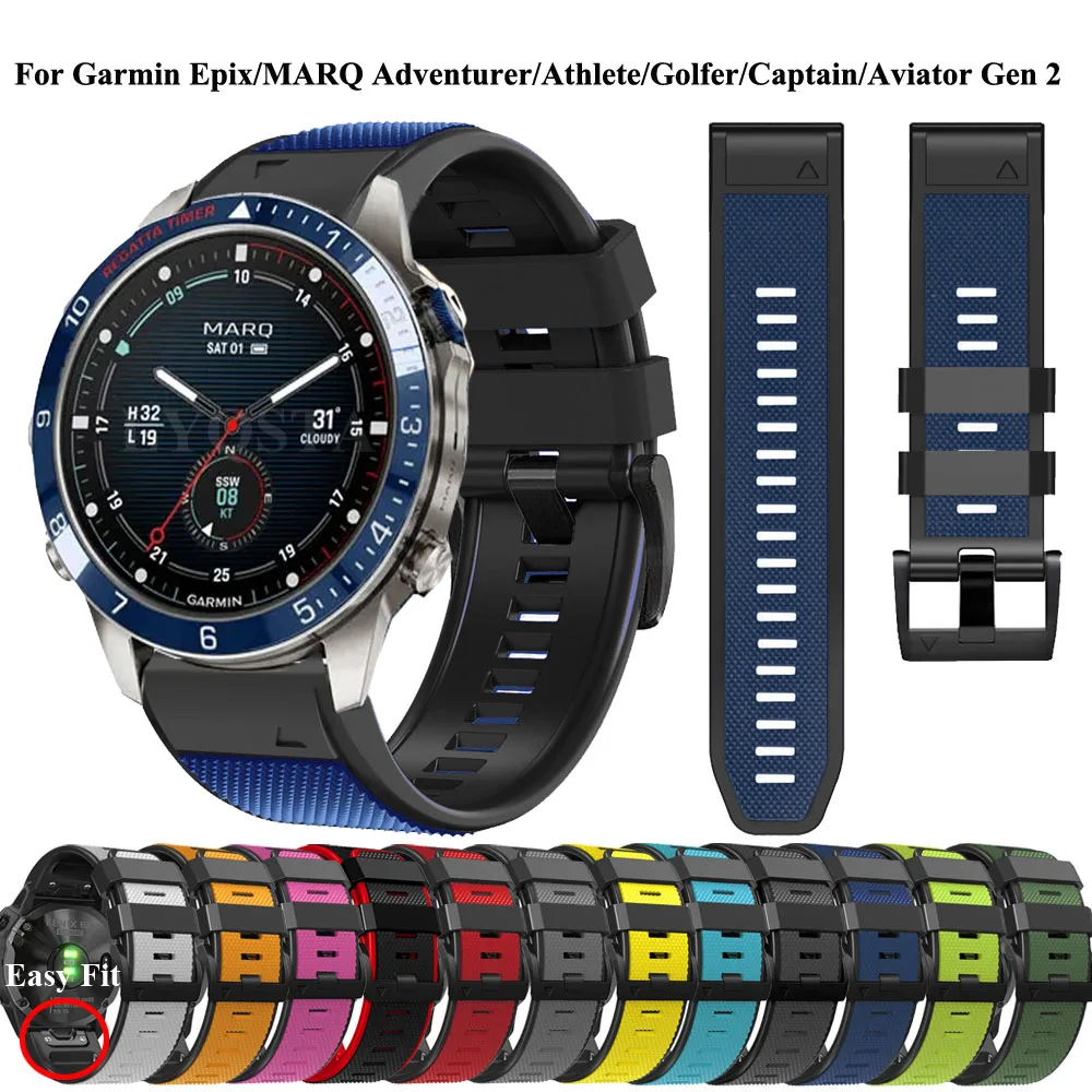 QuickFit 22mm Silicone Strap For Garmin Epix/MARQ Adventurer/Athlete/Golfer/Captain/Aviator Gen 2 Smartwatch Watchband Bracelet
QuickFit 22mm Silicone Strap For Garmin Epix/MARQ Adventurer/Athlete/Golfer/Captain/Aviator Gen 2 Smartwatch Watchband Bracelet