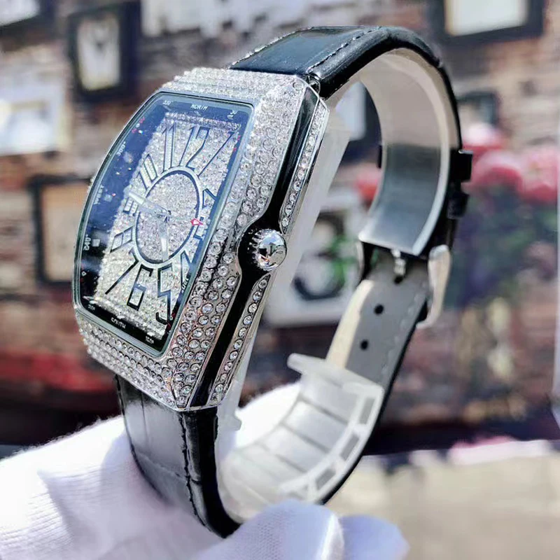 Men Women Couple Quartz Watch Luxury Rose Gold Sliver Tonneau Dial Iced Out Male Female Watches Diamond Man Ladies Wristwatches
Men Women Couple Quartz Watch Luxury Rose Gold Sliver Tonneau Dial Iced Out Male Female Watches Diamond Man Ladies Wristwatches