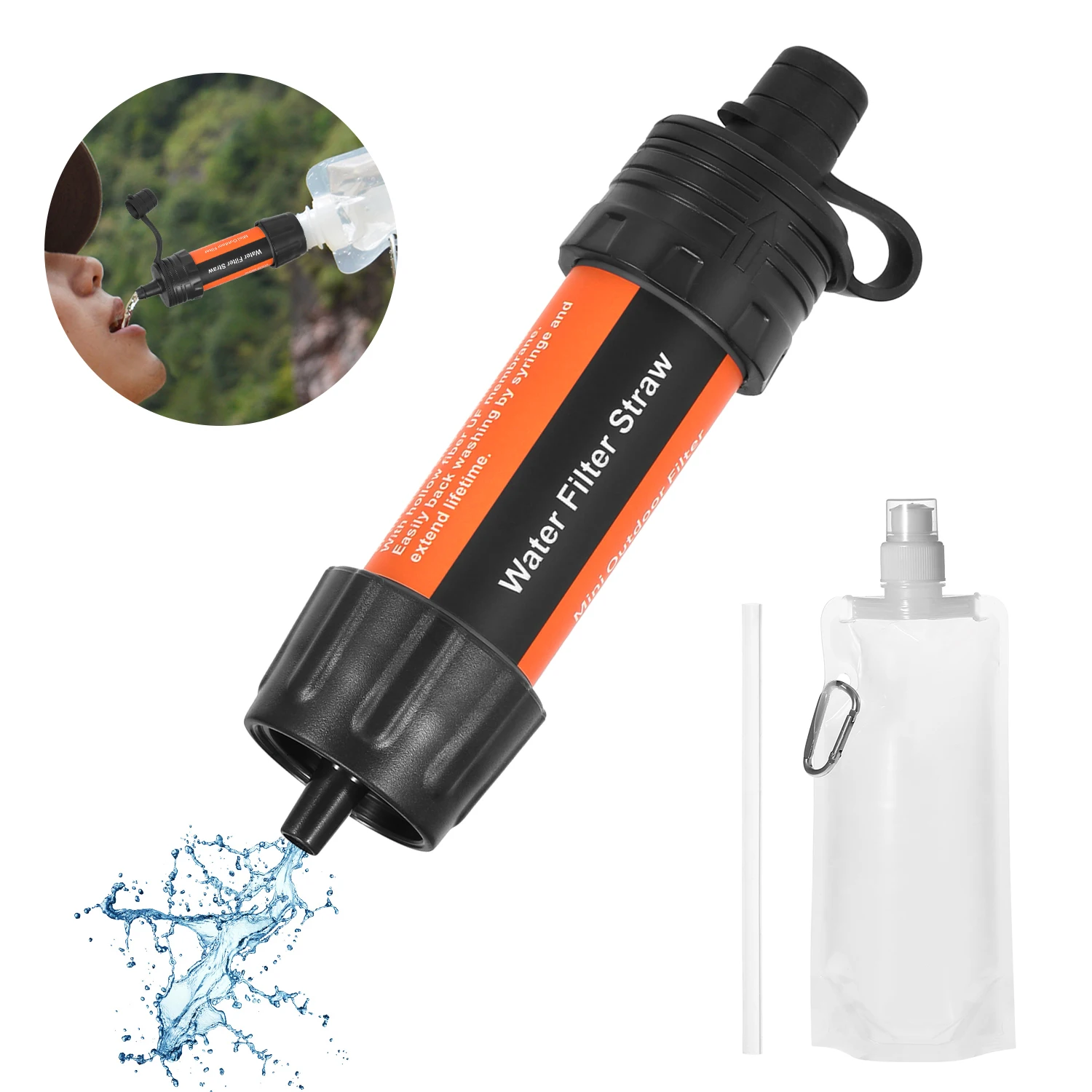 Outdoor Water Filter System 5000 Liters Water Filtration Straw Water Purifier for Emergency Survival Tool Camping Equipment
Outdoor Water Filter System 5000 Liters Water Filtration Straw Water Purifier for Emergency Survival Tool Camping Equipment