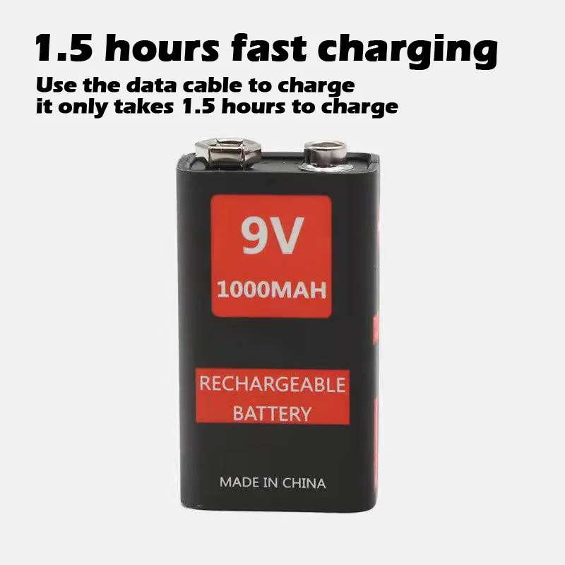 1pcs 9V 1000mAh lithium ion battery 6F22 USB rechargeable battery detector toy rechargeable battery
1pcs 9V 1000mAh lithium ion battery 6F22 USB rechargeable battery detector toy rechargeable battery