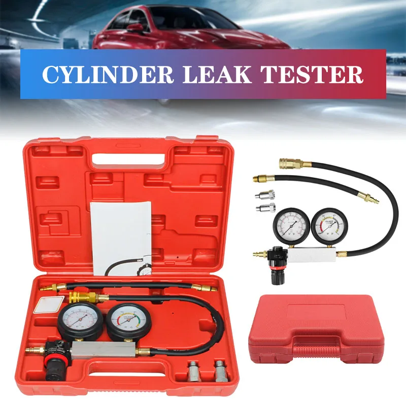 0-100PSI Cylinder Leak Tester Compression Leakage Detector Kit Set Petrol Engine Gauge Tool Double Gauge System Automobile Tools 
0-100PSI Cylinder Leak Tester Compression Leakage Detector Kit Set Petrol Engine Gauge Tool Double Gauge System Automobile Tools