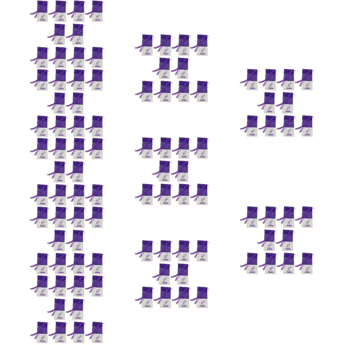 100 шт., лавандовые пакеты на шнурке 
100 шт., лавандовые пакеты на шнурке