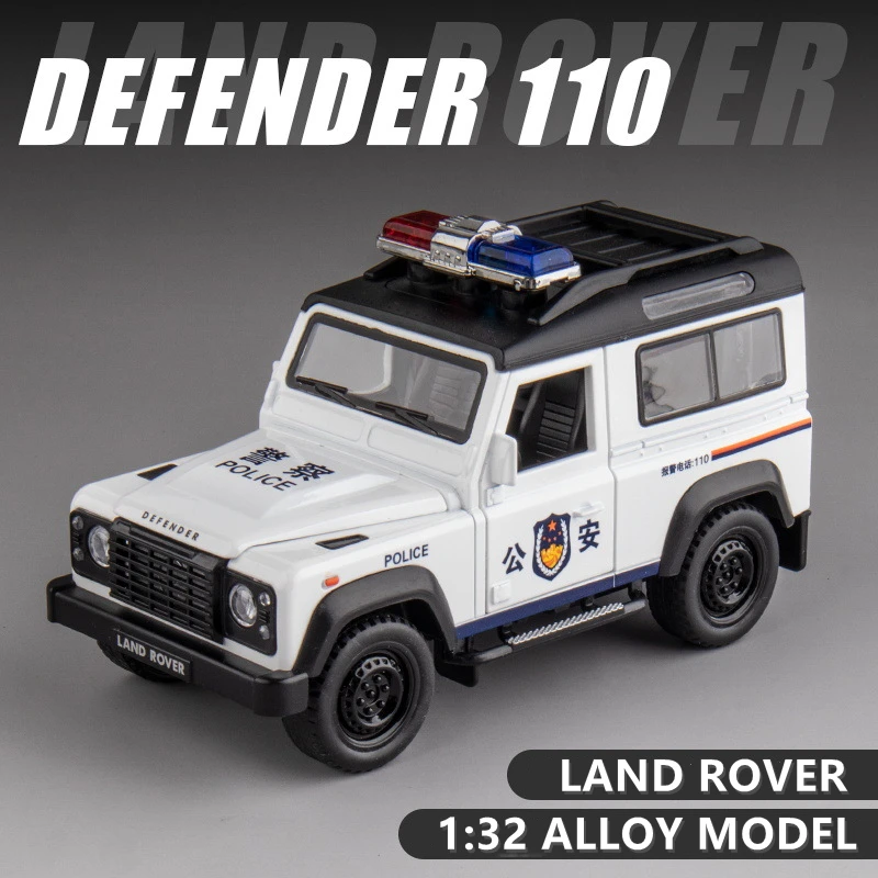 1:32 Land Rover Defender Alloy Car Model Diecasts Metal Toy Police Off-Road Vehicles Car Model Sound Light Collection Kids Gift
1:32 Land Rover Defender Alloy Car Model Diecasts Metal Toy Police Off-Road Vehicles Car Model Sound Light Collection Kids Gift