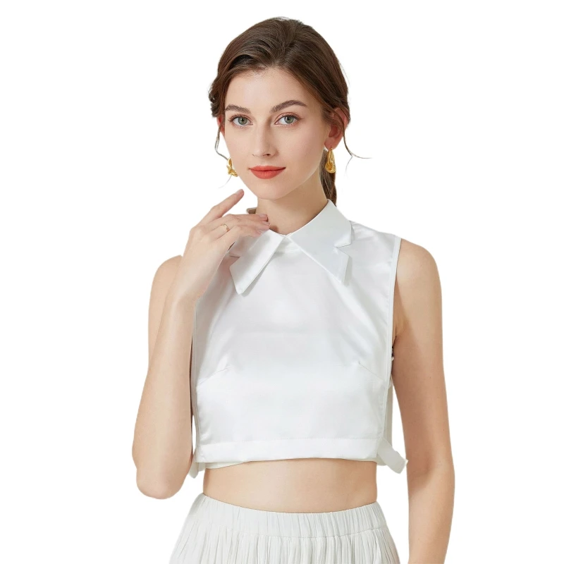 Womens Detachable Collar Notched Lapel Half Shirts Fashion Versatile Solid Dickey Blouse Attachment Clothing Drop shipping
Womens Detachable Collar Notched Lapel Half Shirts Fashion Versatile Solid Dickey Blouse Attachment Clothing Drop shipping