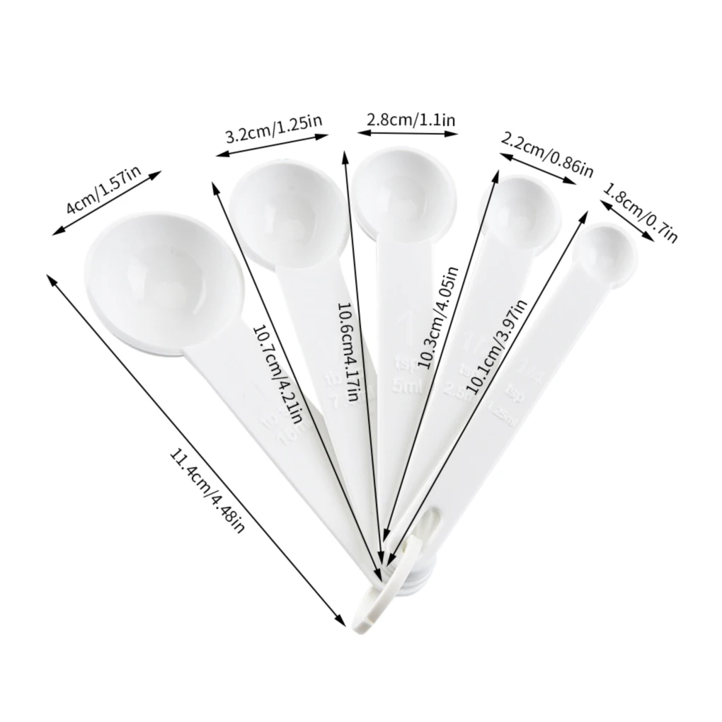 Набор из 5 мерных ложек, кухонные приборы для измерения порошка со шкалой
Набор из 5 мерных ложек, кухонные приборы для измерения порошка со шкалой