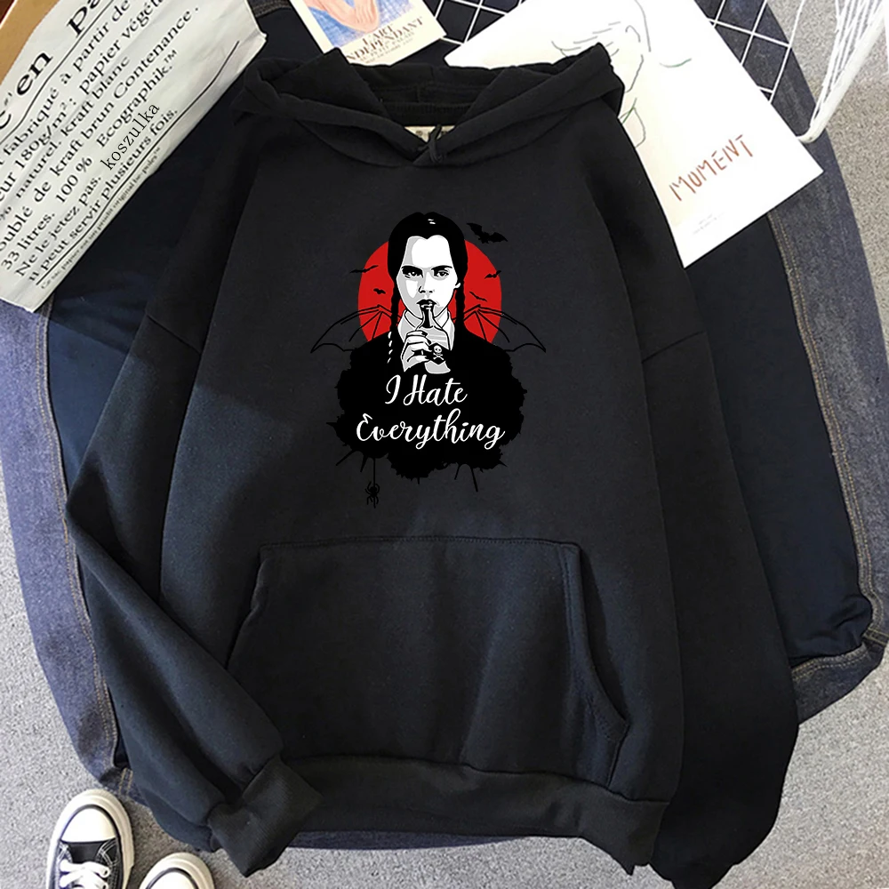 Wednesday Addams I Hate Everything Gothic Hoodies Winter Flecee Men Hoodie Spring/Autumn Unisex Sweatshirt Harajuku Sudaderas
Wednesday Addams I Hate Everything Gothic Hoodies Winter Flecee Men Hoodie Spring/Autumn Unisex Sweatshirt Harajuku Sudaderas