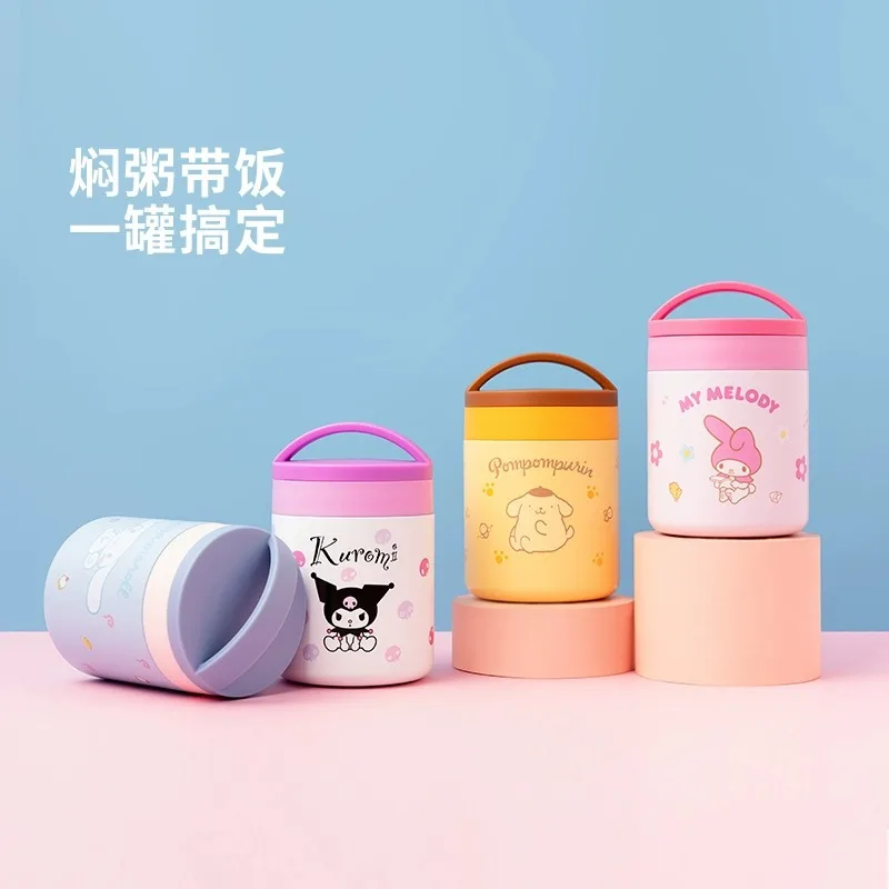 420Ml Kawaii Sanrio Thermos Can Kuromi My Melody Cinnamoroll Kawaii Anime Stainless Steel Soup Cup Vaccum Cup for Gifts
420Ml Kawaii Sanrio Thermos Can Kuromi My Melody Cinnamoroll Kawaii Anime Stainless Steel Soup Cup Vaccum Cup for Gifts