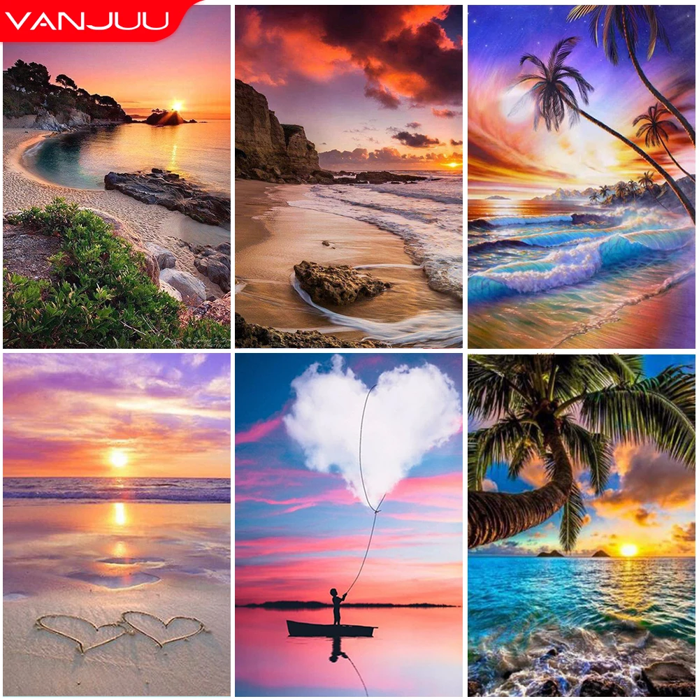 5D DIY Diamond Painting Landscape Diamond Mosaic Beach Rhinestone Embroidery Full Round Diamond Cross Stitch Kit Home Decor
5D DIY Diamond Painting Landscape Diamond Mosaic Beach Rhinestone Embroidery Full Round Diamond Cross Stitch Kit Home Decor