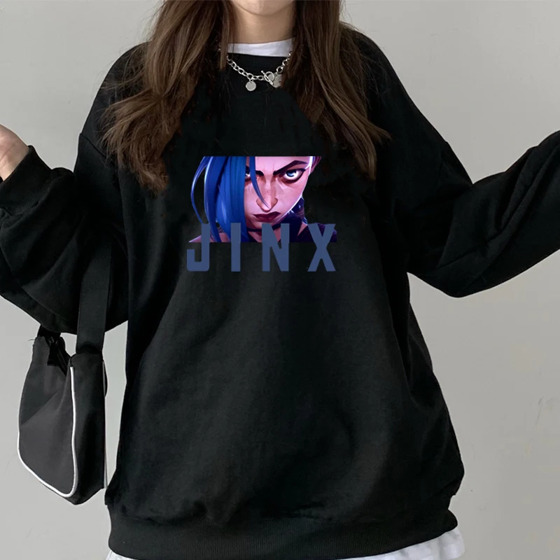 Jinx Arcane Netflix Anime Tv Show Sweatshirt Woman Harajuku Pullover Loose Hoodie for Women Men Spring Top Female Streetwear
Jinx Arcane Netflix Anime Tv Show Sweatshirt Woman Harajuku Pullover Loose Hoodie for Women Men Spring Top Female Streetwear