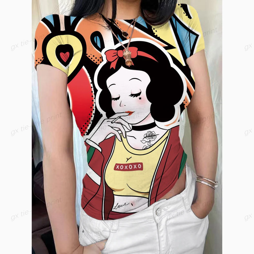 Summer Women's T-shirts Disney Princess Print Female Clothing Oversized Tops Tees Casual Harajuku Fashion O Neck Ladies T Shirts
Summer Women's T-shirts Disney Princess Print Female Clothing Oversized Tops Tees Casual Harajuku Fashion O Neck Ladies T Shirts