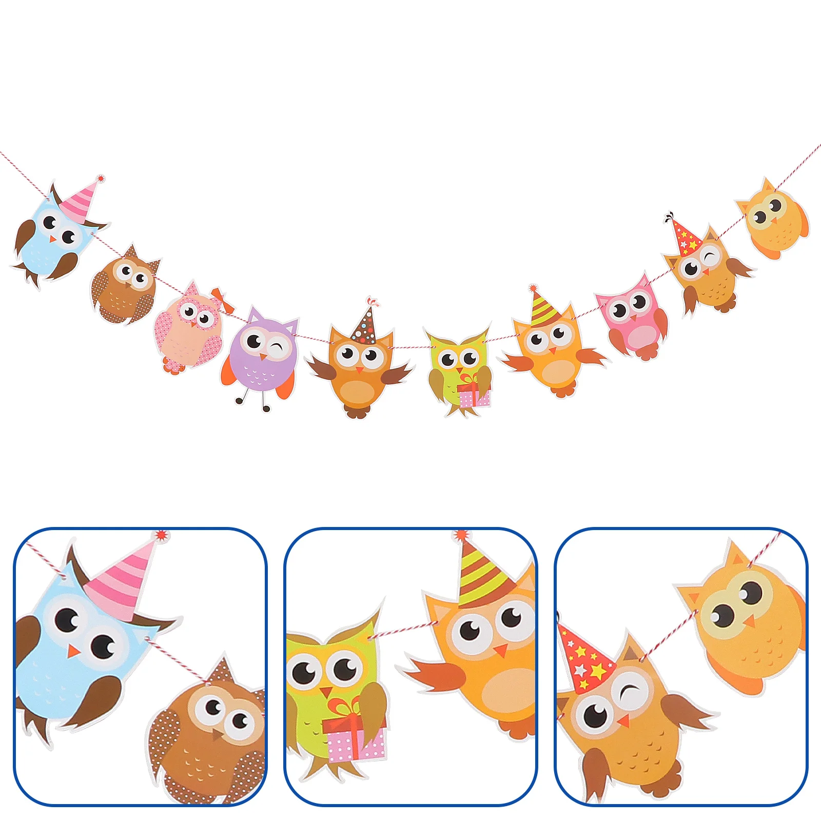 1pc Colorful Owl Banner Owl Garland Cartoon Lovely Bunting Banner Decorations for Birthday Children
1pc Colorful Owl Banner Owl Garland Cartoon Lovely Bunting Banner Decorations for Birthday Children