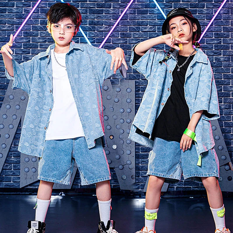 Children'S Tide Hiphop Clothes Denim Outfits For Boys Drum Jazz Dance Costumes Girls Modern Dance Performance Clothes DQS9266
Children'S Tide Hiphop Clothes Denim Outfits For Boys Drum Jazz Dance Costumes Girls Modern Dance Performance Clothes DQS9266