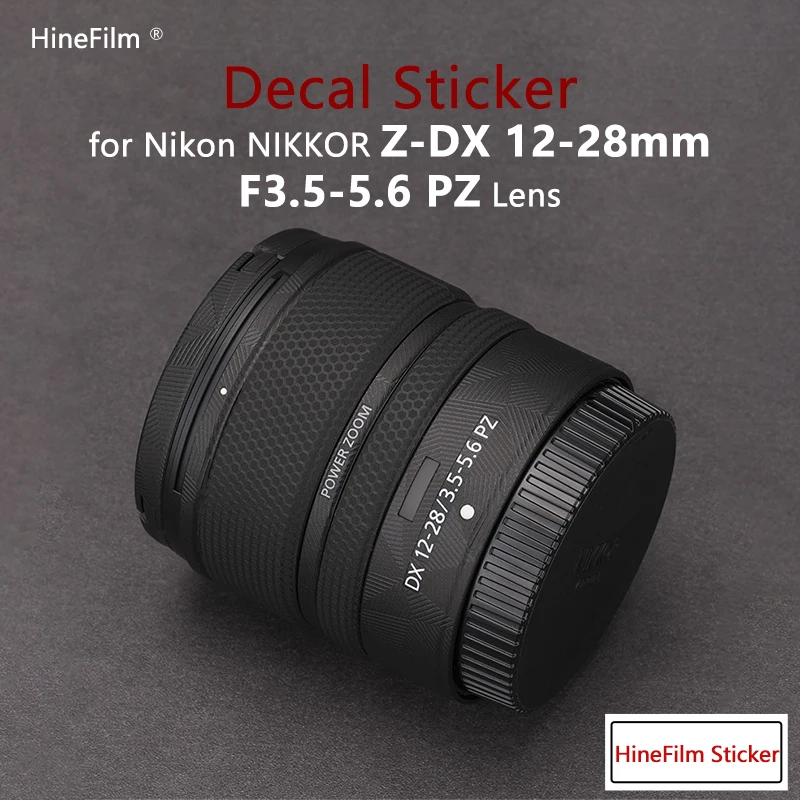 

Nikkor Z DX 12-28 Lens Wrap Sticker Premium Decal Skin for Nikon Z DX 12-28mm f/3.5-5.6 PZ VR Lens Protector Cover Film