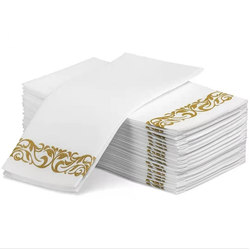 25Pcs Disposable Hand Towels Table Paper Napkins Elegant Tissue Foil Gold Birthday Party Decor Wedding Napkin serviette
25Pcs Disposable Hand Towels Table Paper Napkins Elegant Tissue Foil Gold Birthday Party Decor Wedding Napkin serviette