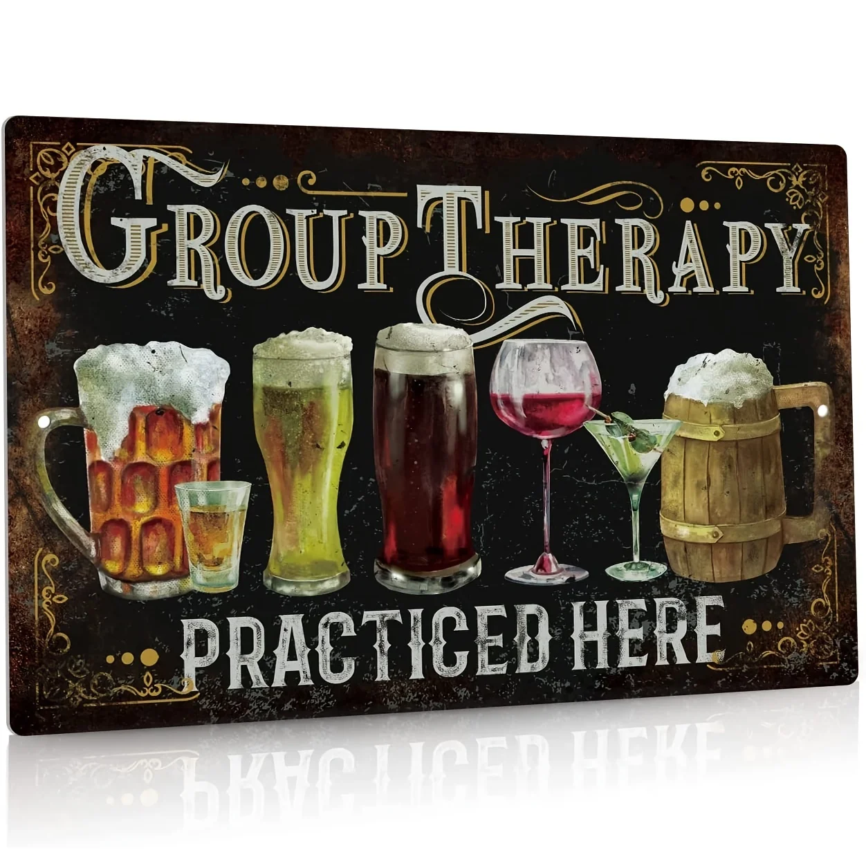 Put Decor Funny Group Therapy Metal Sign, Vintage Man Cave Bar Decor, 12x8 Inches, Tin Sign
Put Decor Funny Group Therapy Metal Sign, Vintage Man Cave Bar Decor, 12x8 Inches, Tin Sign