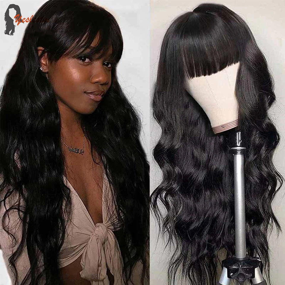 Yeslestm Human Hair Wigs With Bangs Full Machine Made Wig Brazilian Body Wave Wigs Natural Human Hair Wigs For Women
Yeslestm Human Hair Wigs With Bangs Full Machine Made Wig Brazilian Body Wave Wigs Natural Human Hair Wigs For Women