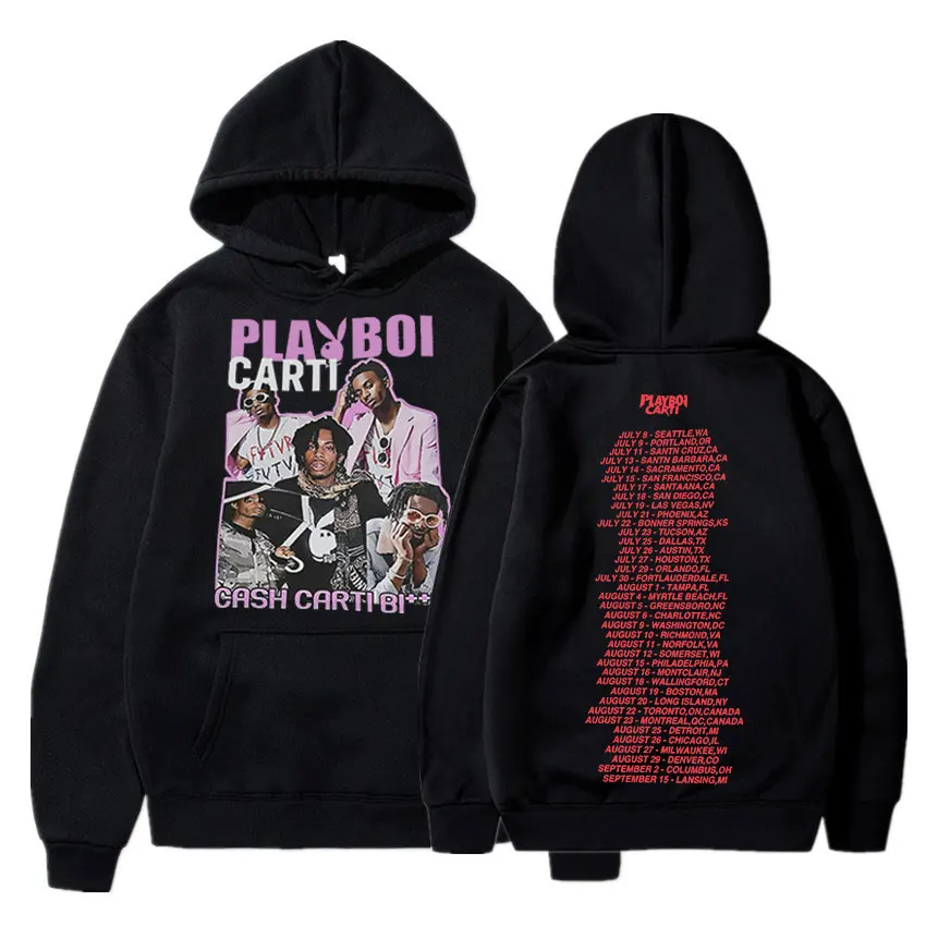 Playboi Carti Hoodie Unisex Double-sided Letter Print Hooded Sweatshirts Vintage Hip Hop Long Sleeve Fleece Tracksuit Streetwear
Playboi Carti Hoodie Unisex Double-sided Letter Print Hooded Sweatshirts Vintage Hip Hop Long Sleeve Fleece Tracksuit Streetwear