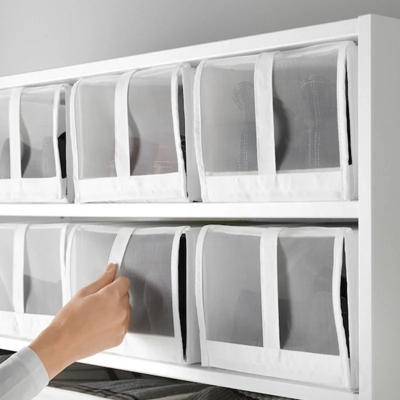 4Pcs/set Foldable Fabric Shoe Organizer Transparent Closet Storage Box Modern Simple Zipper Drawer Type Storage Boxes Stackable
4Pcs/set Foldable Fabric Shoe Organizer Transparent Closet Storage Box Modern Simple Zipper Drawer Type Storage Boxes Stackable