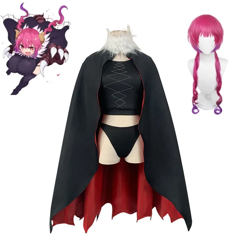 Anime Iruru Cos Miss Kobayashi's Dragon Maid Cosplay Costume Stage Show Costume Women's Uniform Imp Cloak Cape Vest Top Wig Suit
Anime Iruru Cos Miss Kobayashi's Dragon Maid Cosplay Costume Stage Show Costume Women's Uniform Imp Cloak Cape Vest Top Wig Suit