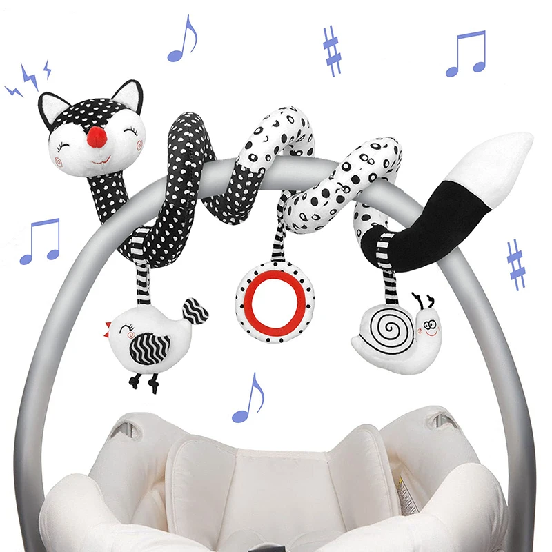 Baby Spiral Plush Toys Black White Stroller Stretch Spiral Activity Car Seat Hanging Rattle Toys Crib Mobile Sensory for Newborn
Baby Spiral Plush Toys Black White Stroller Stretch Spiral Activity Car Seat Hanging Rattle Toys Crib Mobile Sensory for Newborn