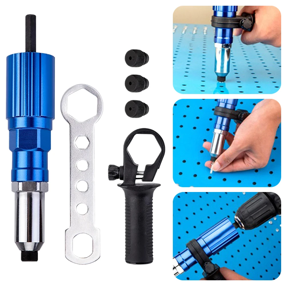 2.4-4.8mm Electric Rivet Tool Drill Adapter Cordless Riveting Tool Insert Nut 19x14x3cm 1 Set Adjustable Riveting Adapter
2.4-4.8mm Electric Rivet Tool Drill Adapter Cordless Riveting Tool Insert Nut 19x14x3cm 1 Set Adjustable Riveting Adapter