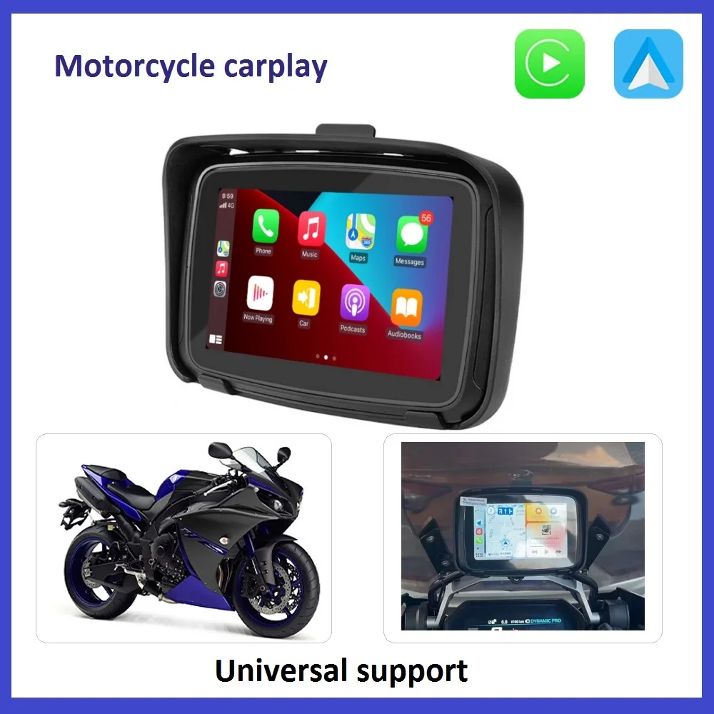 5‘’ Portable Moto Monitor For Universal motorcycle Wireless Apple Carplay Android Auto GPS Waterproof Display Screen Navigation
5‘’ Portable Moto Monitor For Universal motorcycle Wireless Apple Carplay Android Auto GPS Waterproof Display Screen Navigation