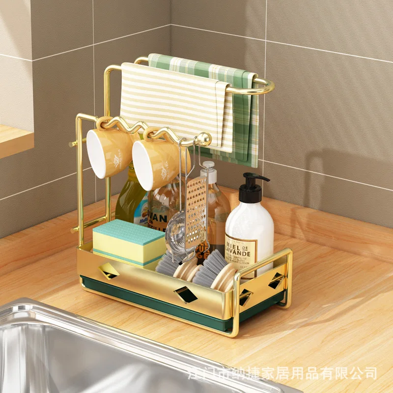 Rag rack kitchen sink rack household countertop wall hanging storage artifact dishcloth rack towel drain rack
Rag rack kitchen sink rack household countertop wall hanging storage artifact dishcloth rack towel drain rack