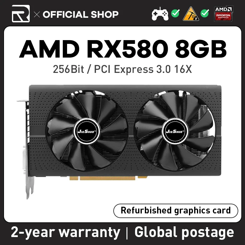 Видеокарта AMD RX 580 8 Гб JIESHUO Radeon GDDR5 256Bit 2048SP, графическая карта для компьютера, игровая графическая карта RX580 8G, например, KAS и т. д.
Видеокарта AMD RX 580 8 Гб JIESHUO Radeon GDDR5 256Bit 2048SP, графическая карта для компьютера, игровая графическая карта RX580 8G, например, KAS и т. д.