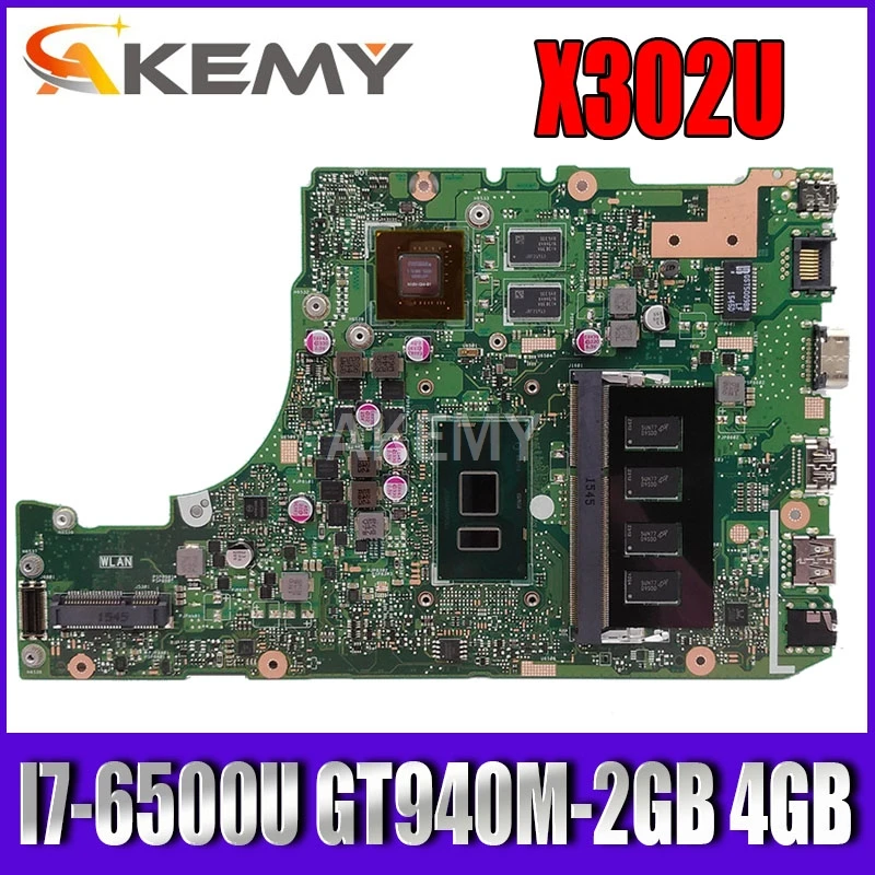 Akemy X302UVK for ASUS X302UJ X302U X302UV X302UA_UJ laptop motherboard I7-6500U GT940M-2GB RAM-4GB DDR3 90NB0BM0-R00030
Akemy X302UVK for ASUS X302UJ X302U X302UV X302UA_UJ laptop motherboard I7-6500U GT940M-2GB RAM-4GB DDR3 90NB0BM0-R00030