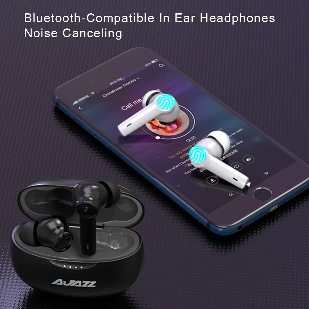 Ajazz TWS Bluetooth-Compatible 5 0 Earbuds Waterproof Hands Free Volume Control Earphones Audio Bass Accessories Black
Ajazz TWS Bluetooth-Compatible 5 0 Earbuds Waterproof Hands Free Volume Control Earphones Audio Bass Accessories Black