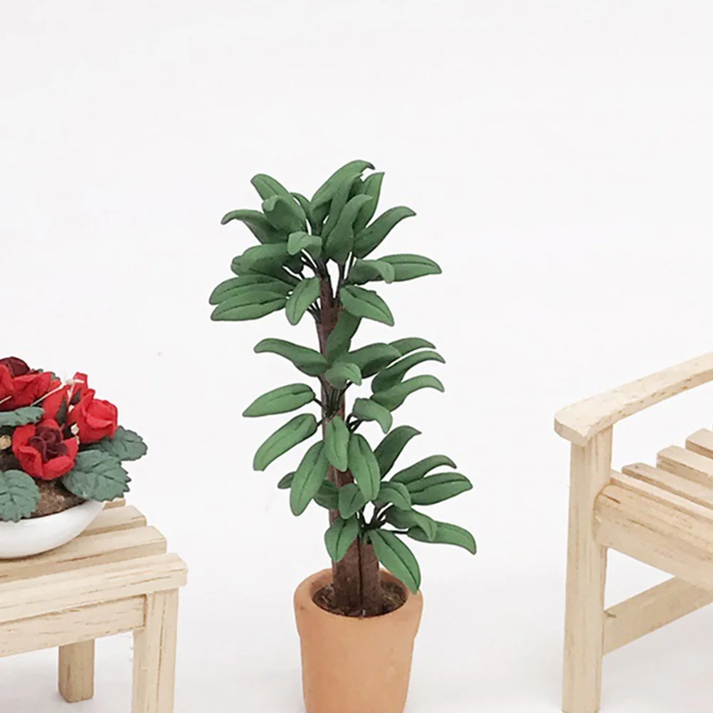 

Simulated Bonsai Mini Prop Home Desktop Ornaments Miniature Tiny Decor Potted Plants House Landscape Faux