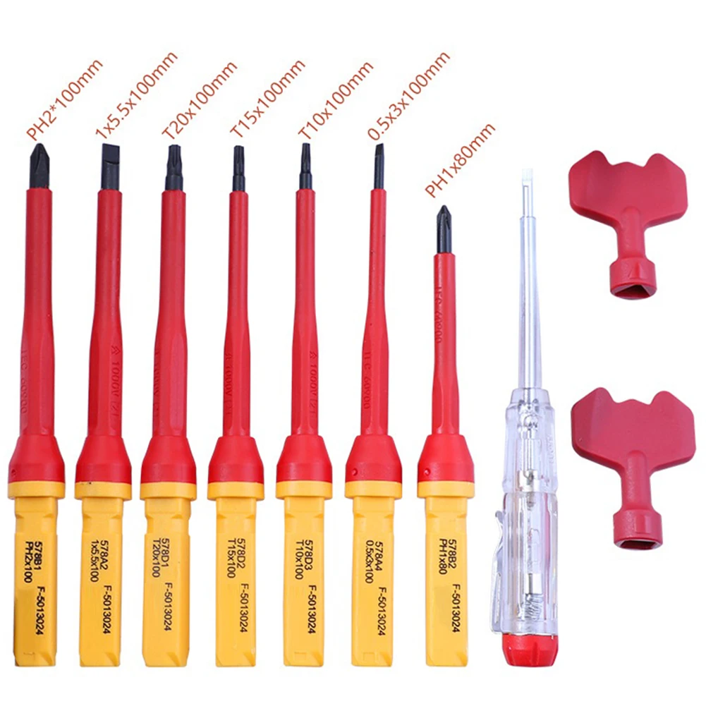 12PCS/set T-Shaped Insulated Cross Screwdriver 110V-250V Test Pencil Magnetic Multi-Functional Electrician Tool Hand Tools
12PCS/set T-Shaped Insulated Cross Screwdriver 110V-250V Test Pencil Magnetic Multi-Functional Electrician Tool Hand Tools
