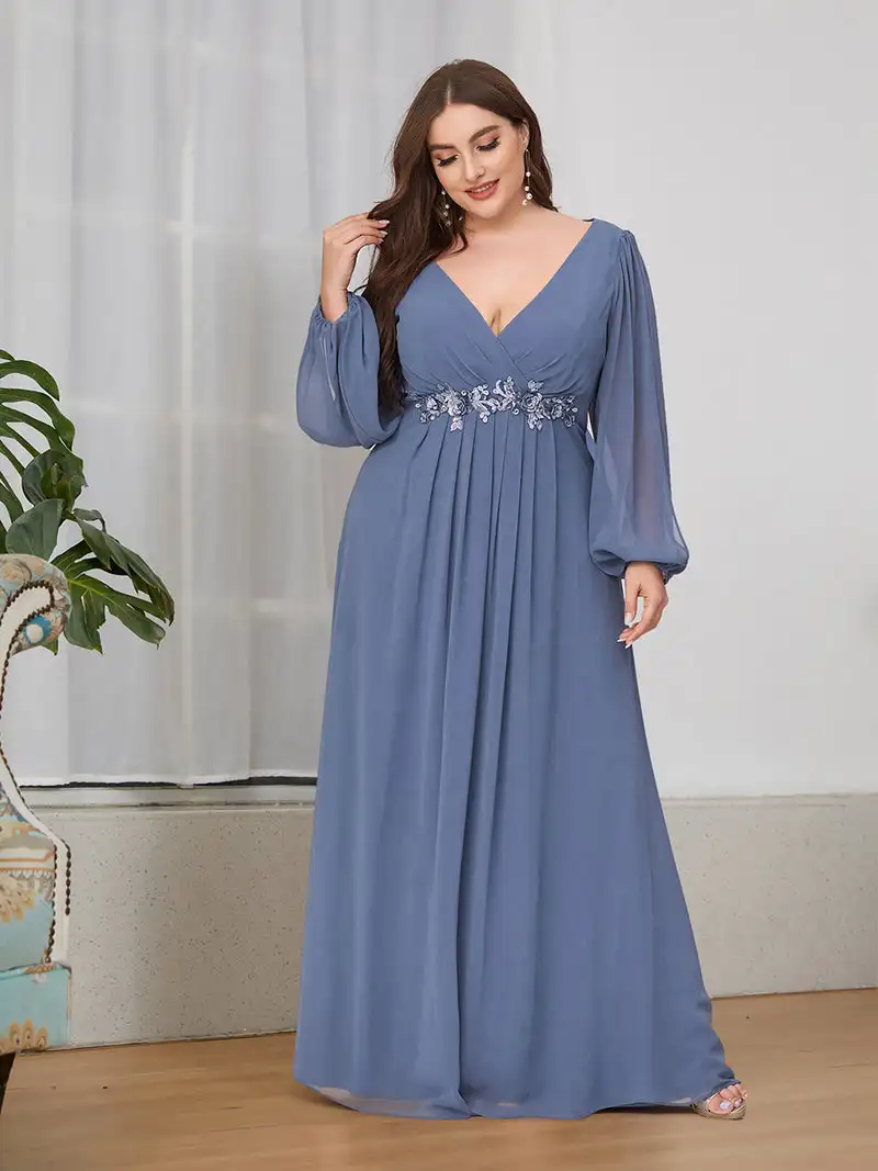 Plus Size 9XL Women's Dresses Long A LINE V-Neck Full Sleeve Floor-Length Gown 2023 Ever Pretty of Bridesmaid Women Dress
Plus Size 9XL Women's Dresses Long A LINE V-Neck Full Sleeve Floor-Length Gown 2023 Ever Pretty of Bridesmaid Women Dress