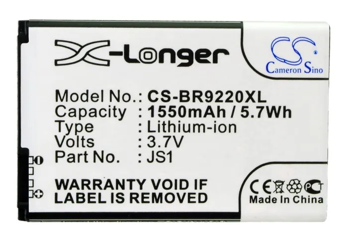 1550mAh JS1 Battery for Blackberry Curve 9230 Curve 9320 Curve 9220 Curve 9310 Curve 9315
1550mAh JS1 Battery for Blackberry Curve 9230 Curve 9320 Curve 9220 Curve 9310 Curve 9315