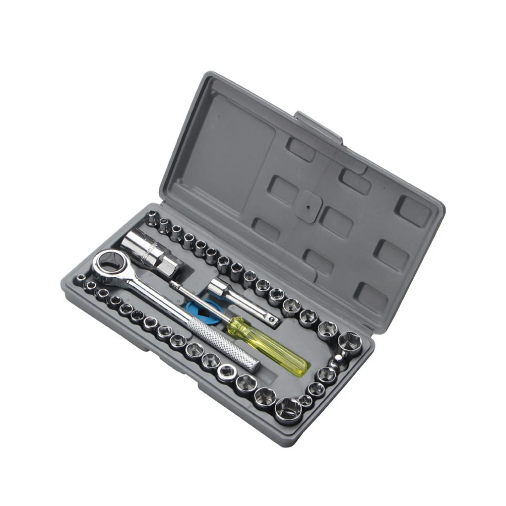 Hand Tool Sets Car Repair Tool Kit Mechanical Tools Box for Home DIY 1/4" Socket Wrench Set Ratchet Screwdriver Bits Tools
Hand Tool Sets Car Repair Tool Kit Mechanical Tools Box for Home DIY 1/4" Socket Wrench Set Ratchet Screwdriver Bits Tools