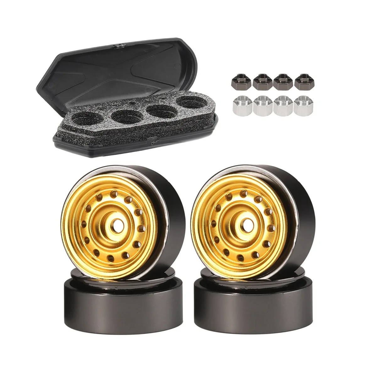 4Pcs 91.2G 1.0In Metal Beadlock Wheel Hub for Axial SCX24 AX24 TRX4M FMS FCX24 1/18 1/24 RC Crawler Car Parts,2
4Pcs 91.2G 1.0In Metal Beadlock Wheel Hub for Axial SCX24 AX24 TRX4M FMS FCX24 1/18 1/24 RC Crawler Car Parts,2