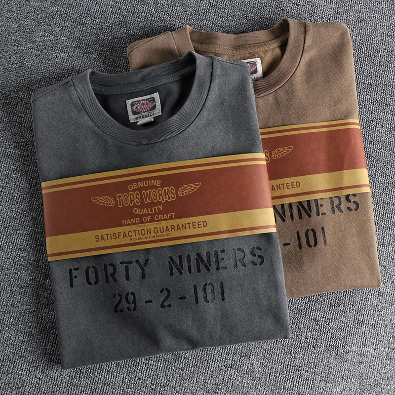 Summer New Japanese Retro 340g Heavyweight Short Sleeve Letter Printed T-shirt Men's Fashion 100% Cotton Youth Loose Casual Tops
Summer New Japanese Retro 340g Heavyweight Short Sleeve Letter Printed T-shirt Men's Fashion 100% Cotton Youth Loose Casual Tops
