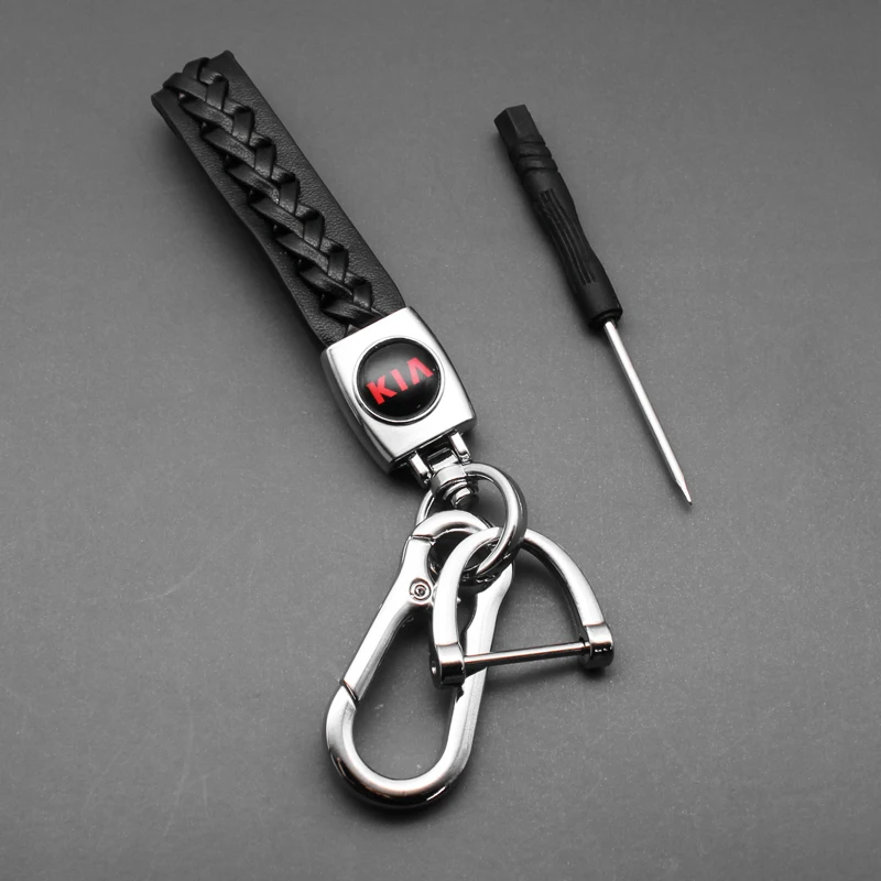 Car Emblem Braided Leather Keychain Metal Fashion Key Ring For KIA Rio K2 K3 K4 K5 Sorento Sportage Optima Ceed Cerato Flip Soul
Car Emblem Braided Leather Keychain Metal Fashion Key Ring For KIA Rio K2 K3 K4 K5 Sorento Sportage Optima Ceed Cerato Flip Soul