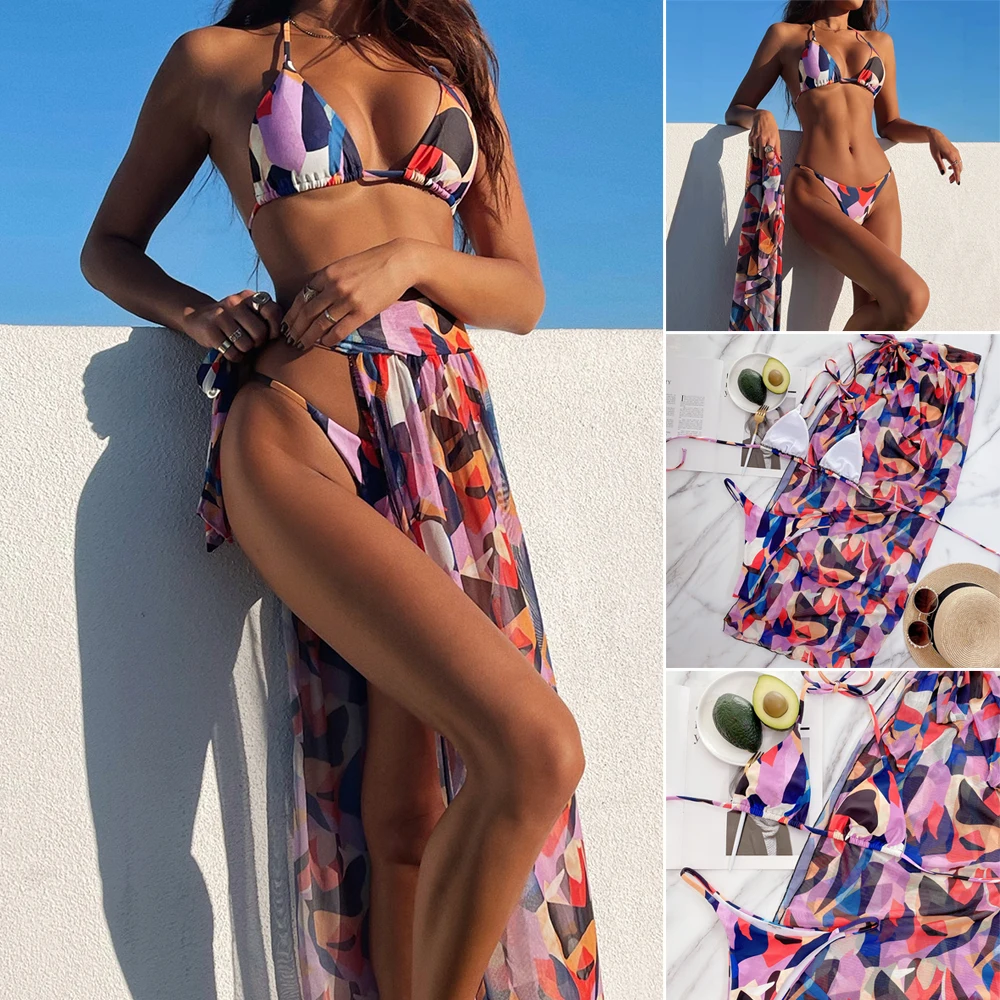 Three Piece Swimsuit for Women Sexy Print Bikini Thong Summer Bathing Suit Spa Clothing Thin Underwear Swimwear B2Cshop
Three Piece Swimsuit for Women Sexy Print Bikini Thong Summer Bathing Suit Spa Clothing Thin Underwear Swimwear B2Cshop