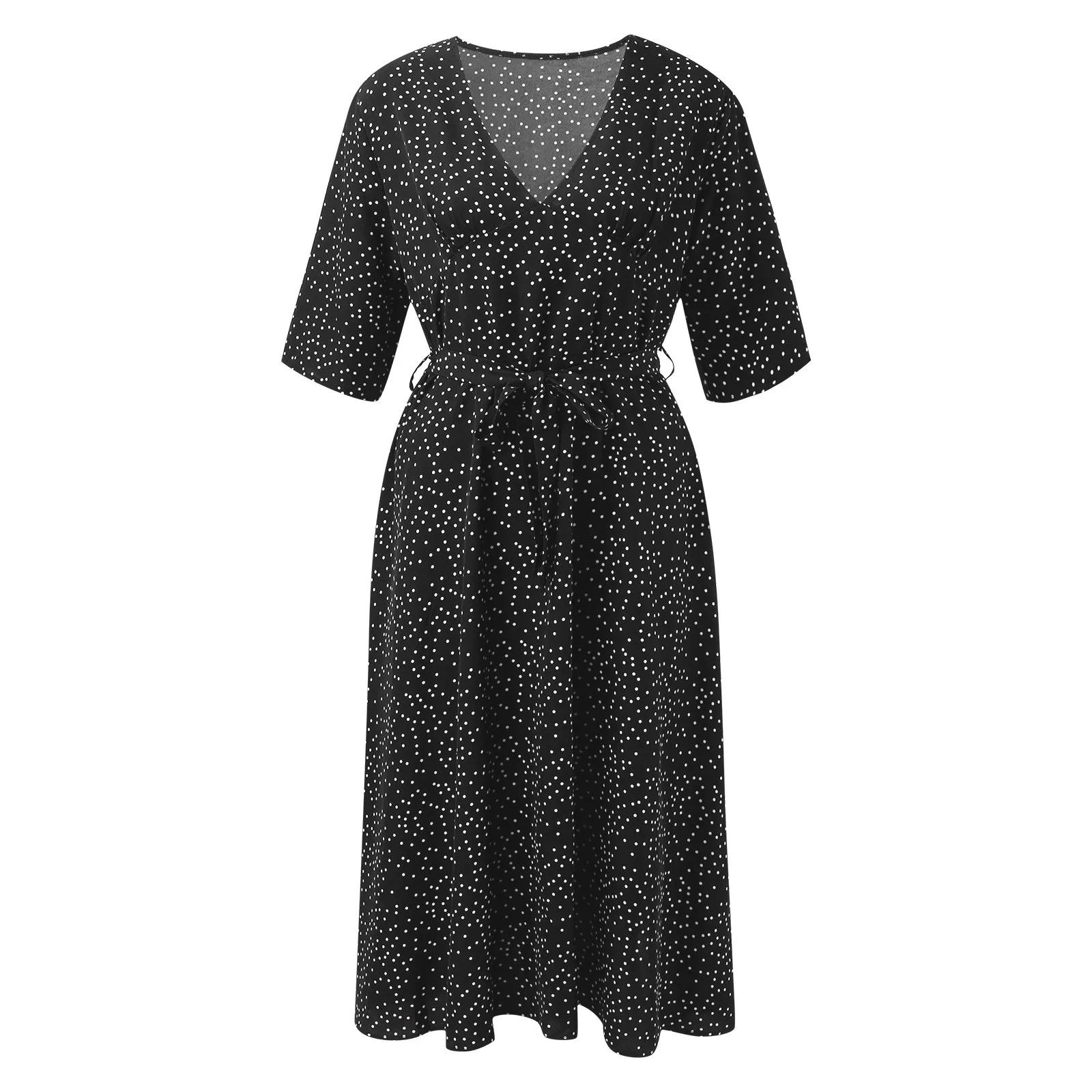 Vintage Dresses For Women Fashion Polka Dot Print Casual Gentle Lace-Up Midi Dress Korean Elegant V Neck Slimming Summer Dress
Vintage Dresses For Women Fashion Polka Dot Print Casual Gentle Lace-Up Midi Dress Korean Elegant V Neck Slimming Summer Dress