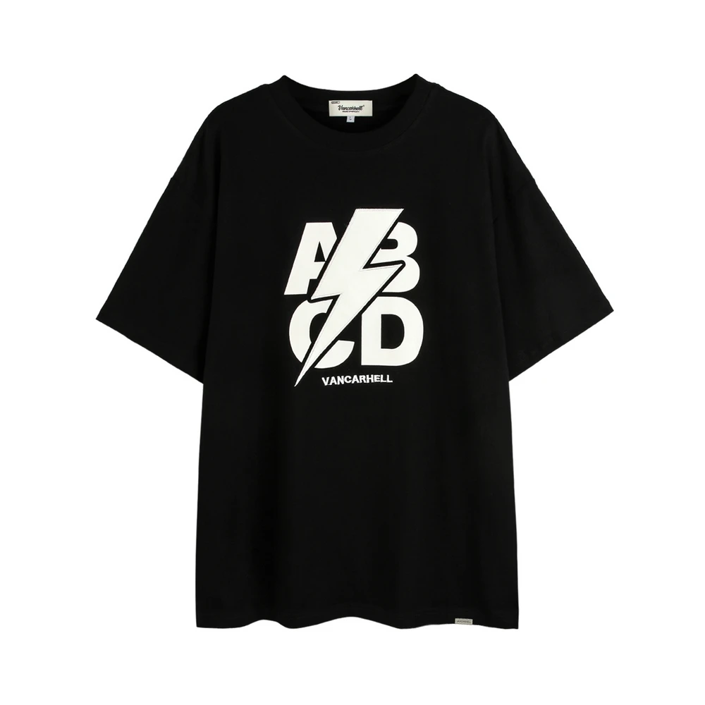Letter Lightning Print Short Sleeve T-shirt Women's Loose Drop Shoulder Hip Hop Streetwear Top Oversized Round Neck Cotton Tee
Letter Lightning Print Short Sleeve T-shirt Women's Loose Drop Shoulder Hip Hop Streetwear Top Oversized Round Neck Cotton Tee