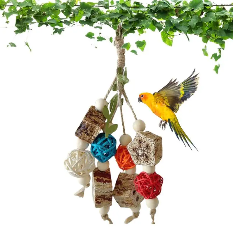 

Chewing Toys For Large Bird Parakeet Swing Hangings Ring Bird Branch Chew Parrot Toys Chewing Toys For Small Parakeet Cockatiel