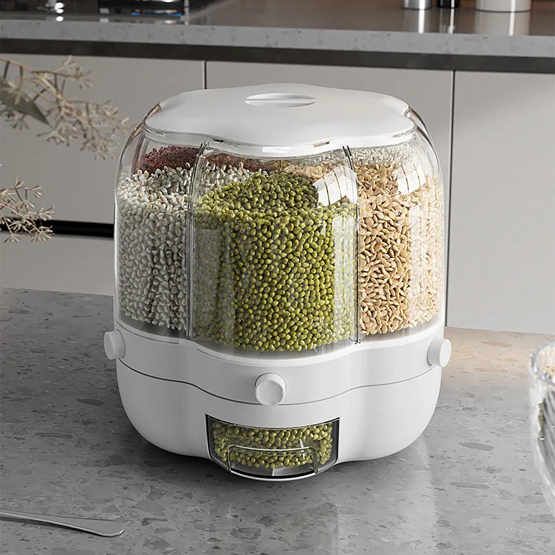 Separate Rice Bucket Rotating Grains Rice Storage Box Household Insect-proof Moisture-proof Sealed Rice Storage Box Container
Separate Rice Bucket Rotating Grains Rice Storage Box Household Insect-proof Moisture-proof Sealed Rice Storage Box Container