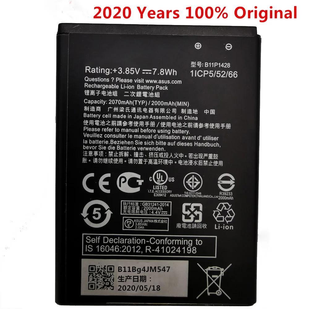 

New Original B11P1428 Battery For ASUS ZenFone ZB450KL ZE500KG 5" X009DB ZB452KG ZenFone Go 4.5 Batteries Bateria 2000mAh