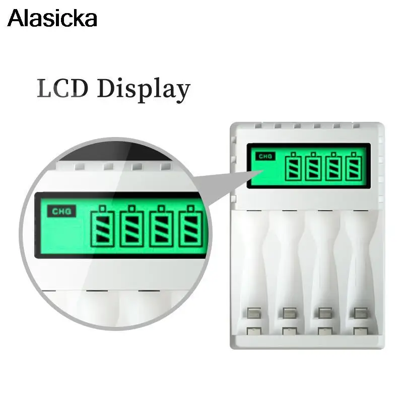LCD Display Smart Intelligent Battery Charger With 4 Slots For AA/AAA NiCd NiMh Rechargeable Batteries aa aaa Charger
LCD Display Smart Intelligent Battery Charger With 4 Slots For AA/AAA NiCd NiMh Rechargeable Batteries aa aaa Charger