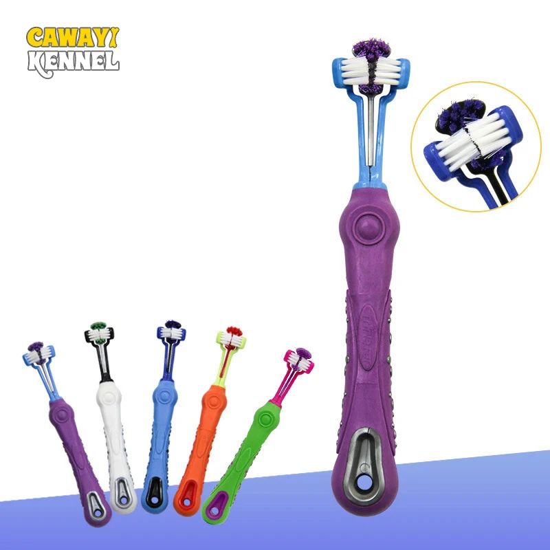 CAWAYI KENNEL Three-Sided Pet Dog Toothbrush Soft Dog Brush Addition Bad Breath Tartar Teeth Care Dog Cat Cleaning Toothbrushes
CAWAYI KENNEL Three-Sided Pet Dog Toothbrush Soft Dog Brush Addition Bad Breath Tartar Teeth Care Dog Cat Cleaning Toothbrushes