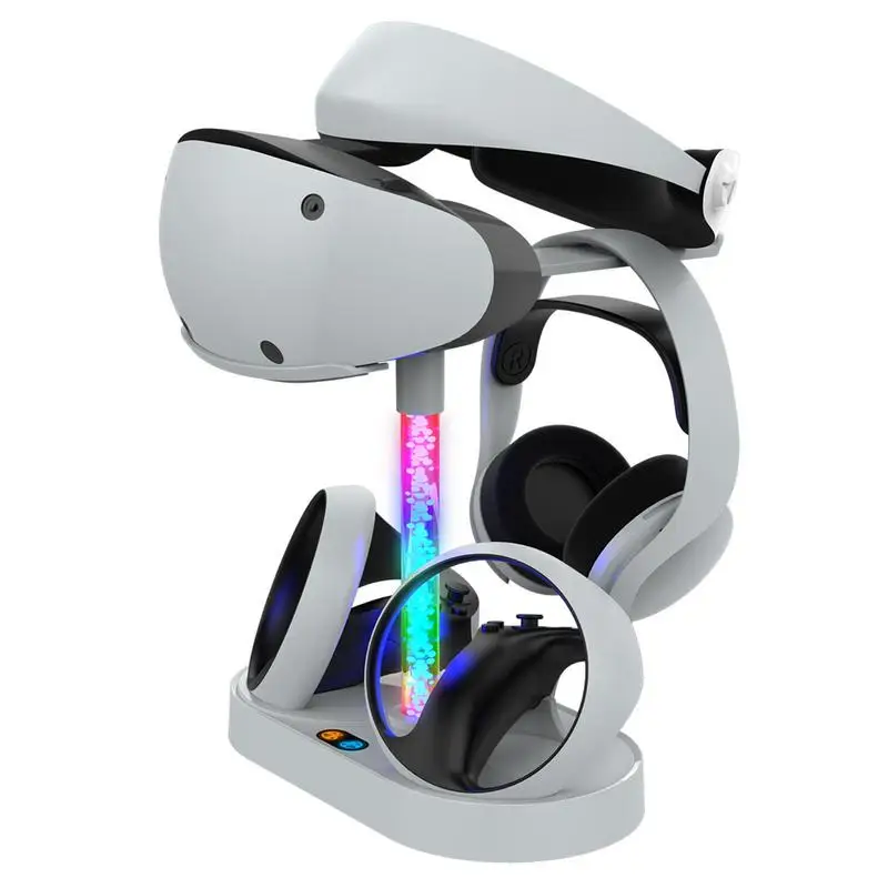 

Магнитная зарядная док-станция для PS VR2, зарядная док-станция с дисплеем для гарнитуры VR, зарядное устройство с креплением для контроллера, Зарядная база с ручкой VR